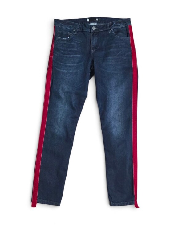 Kut from the Kloth Denim - Kut From The Kloth Connie Ankle Skinny With Red Stripe Size 10